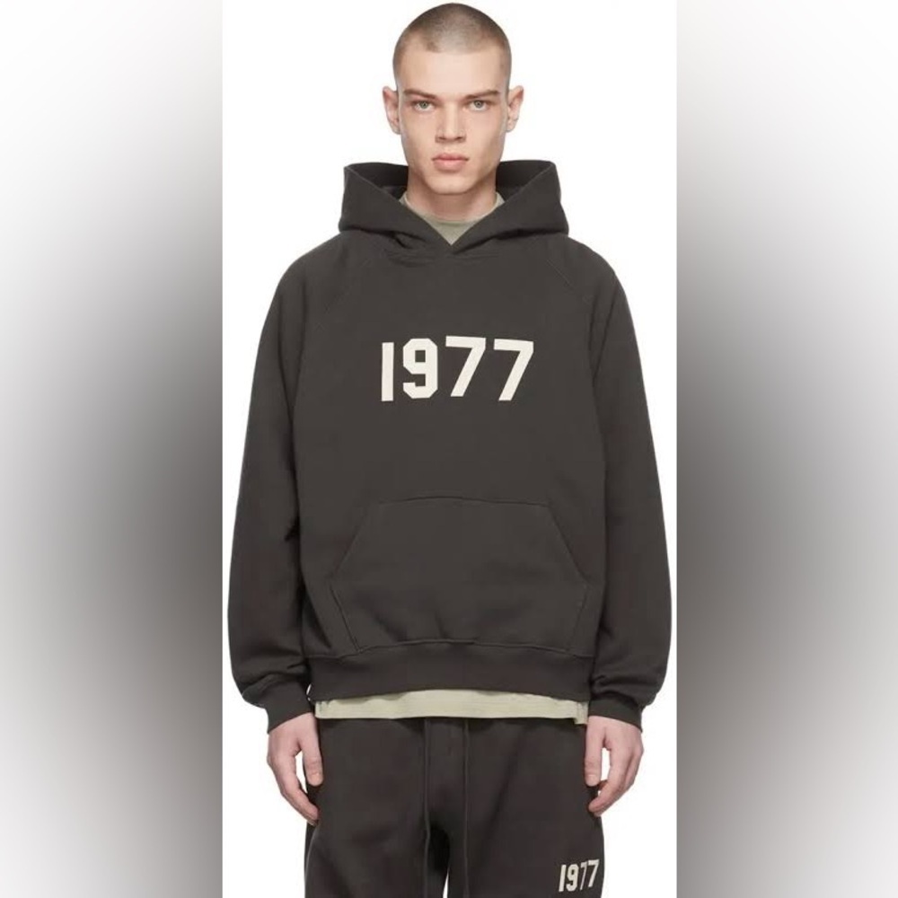 Fear of God Essentials Iron Gray Hoodie Size Large